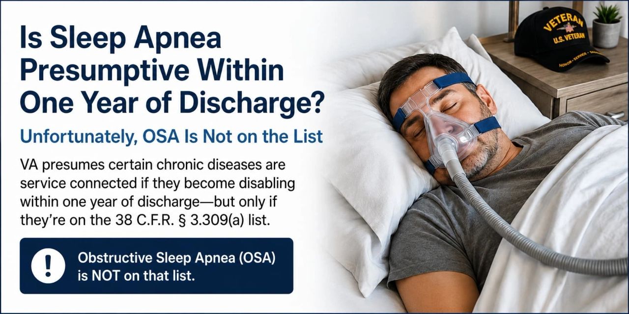 A man with a CPAP machine who needs a sleep apnea nexus letter.