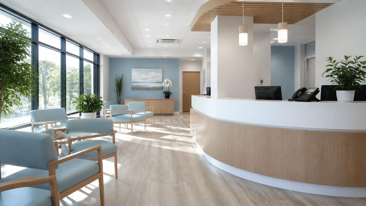 Reception area of Brightview Psychiatry Solutions in Wake Forest, North Carolina